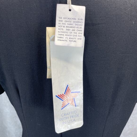 Vintage Santa Fe by Jim Tremblay Black Silver Pin Detail Sheath Dress Size 14 - Picture 9 of 9